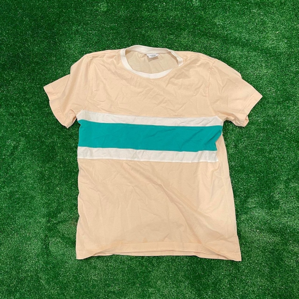 Orange with Green Stripe T-Shirt